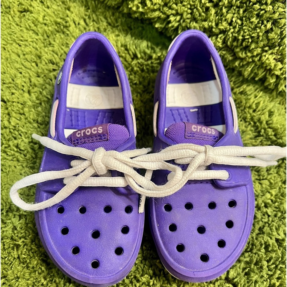 Crocs Kids Boat Shoes Purple Size 9